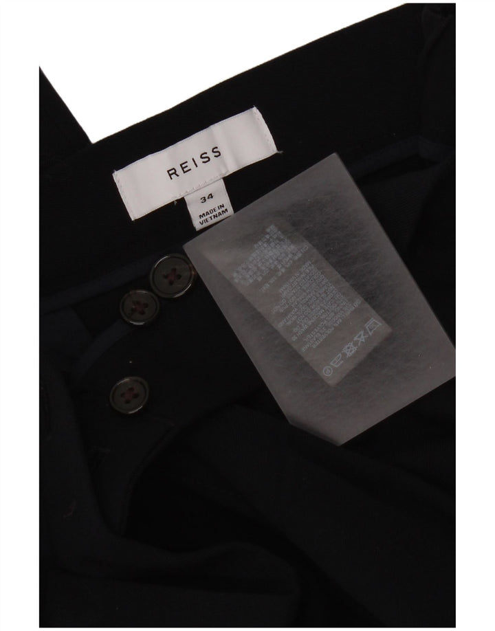 Женские прямые брюки чинос Reiss W34 L30 темно-синие из полиэстера