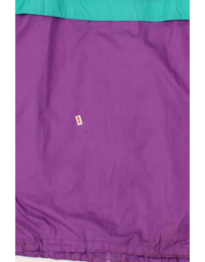 PUMA Mens Hooded Rain Jacket UK 36 Small Purple Colourblock Polyester Vintage Puma and Second-Hand Puma from Messina Hembry 