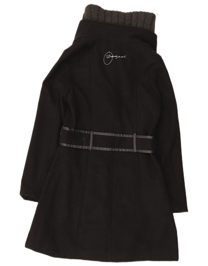 Женское пальто Desigual с графическим рисунком EU 36, маленькое черное полиэстер