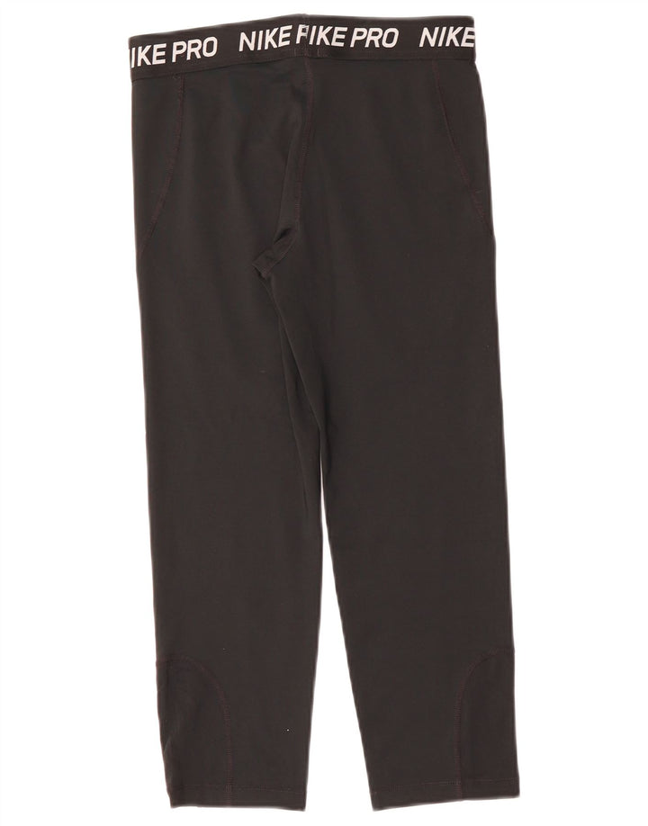 Леггинсы NIKE для девочек Dri Fit с рисунком, 13–14 лет, XL, черные