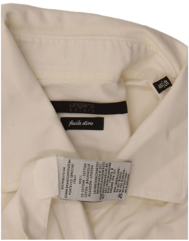Мужская рубашка Ungaro, размер 45, 18, 2XL, белый хлопок