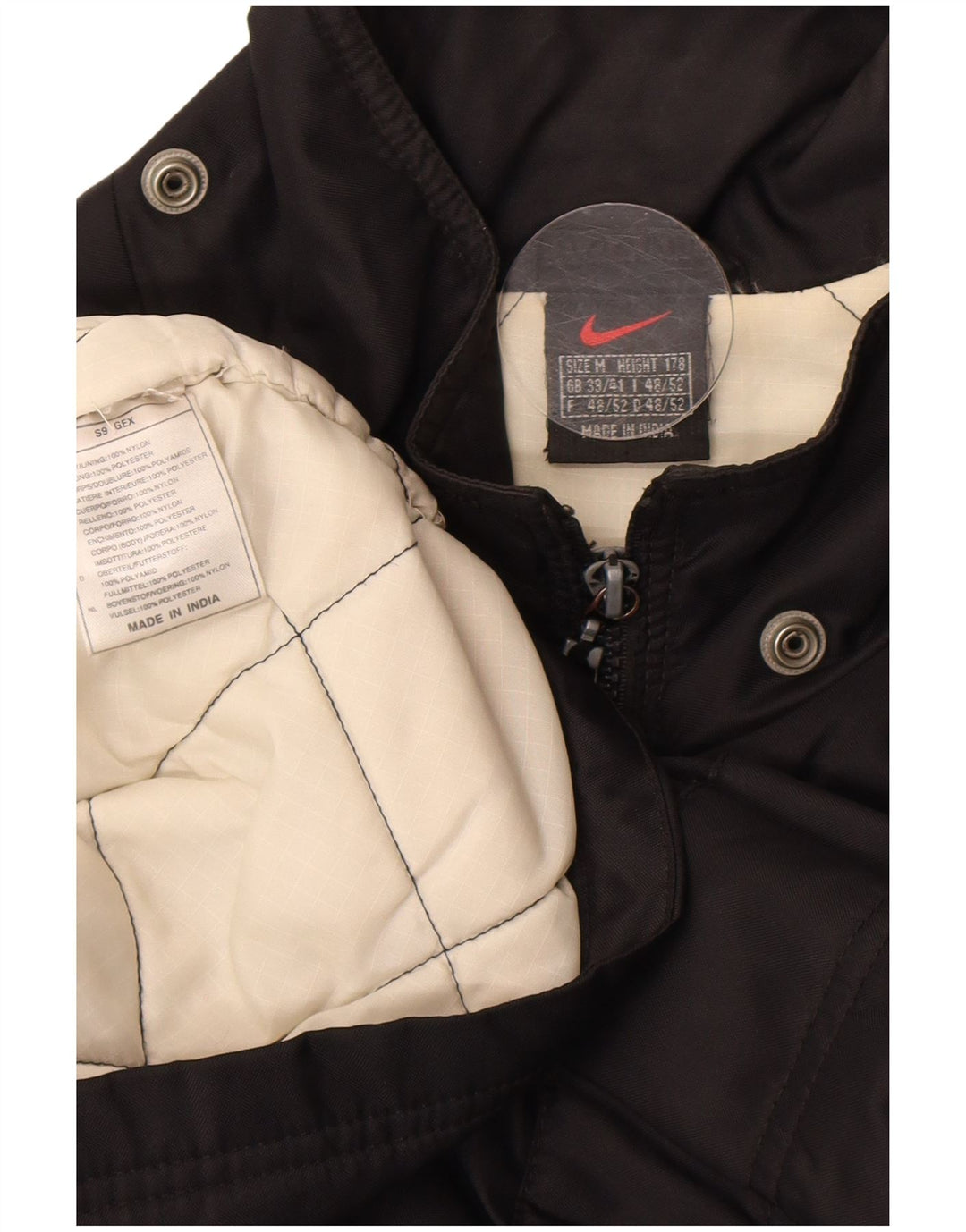 Мужская ветровка с рисунком Nike UK 39/41, средний черный