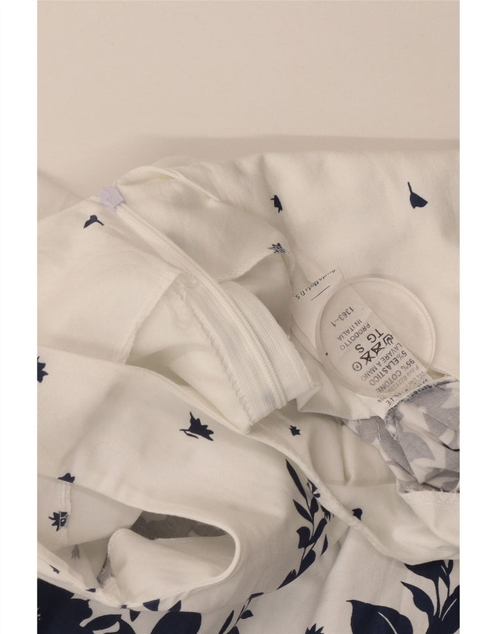 ВИНТАЖНОЕ женское платье А-силуэта без рукавов, Великобритания, 8 маленьких белых цветов, хлопок