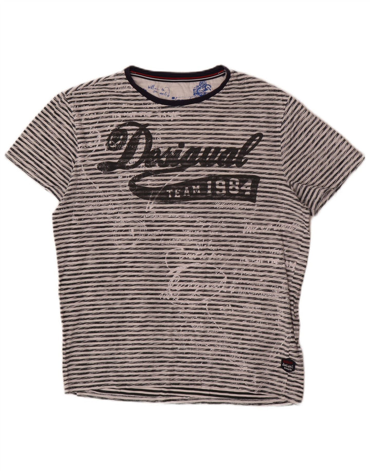 Мужская футболка с рисунком Desigual, большая серая полоска