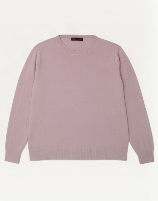 Женский джемпер с вырезом «лодочка» Marks & Spencer, Великобритания, 18 XL, фиолетовый акрил