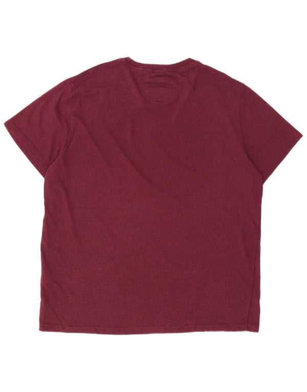 Мужская футболка с рисунком Superdry Top 3XL Бордовый хлопок