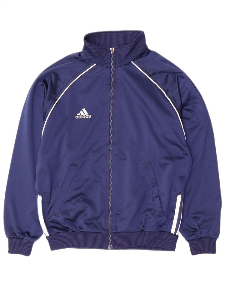 Спортивный костюм ADIDAS для девочек, верхняя куртка 11–12 лет, темно-синий полиэстер