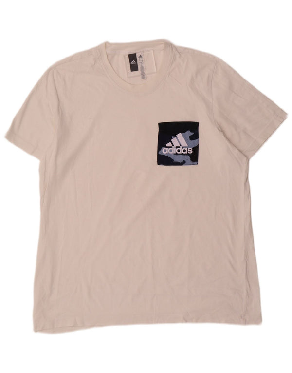 Adidas Мужская футболка с рисунком Top XL Белый хлопок
