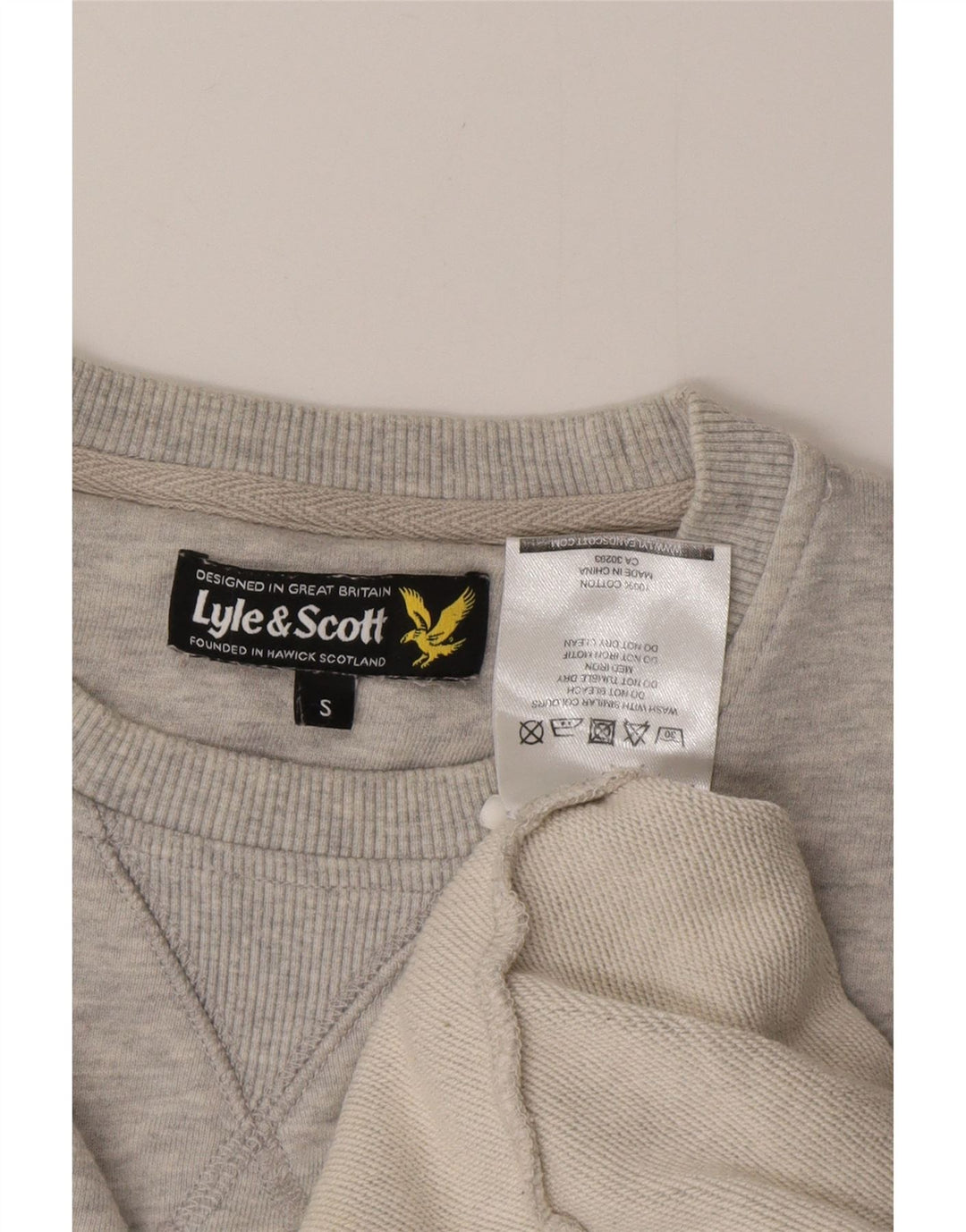 Мужской свитшот LYLE & SCOTT, маленький серый хлопковый джемпер в крапинку