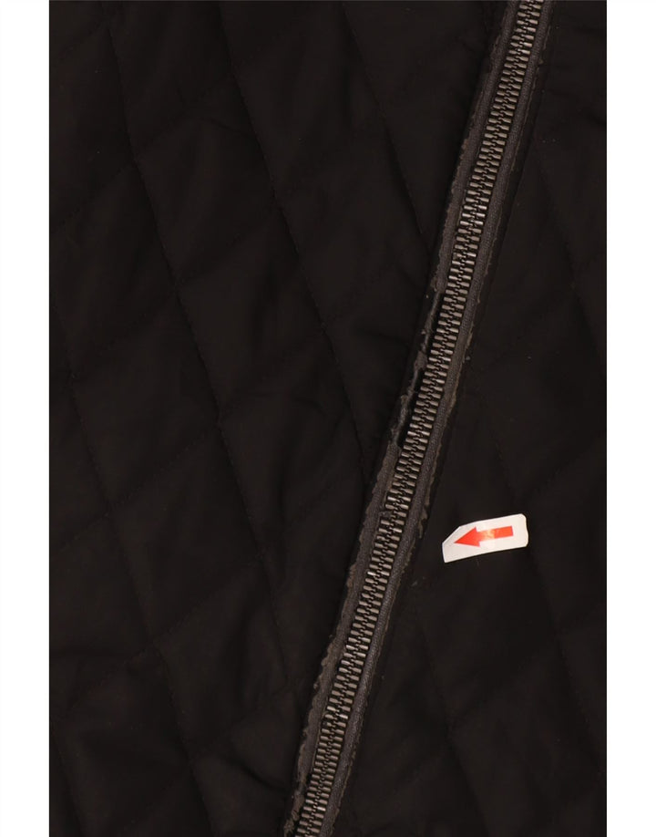 Мужская стеганая куртка с капюшоном Zara UK 36, маленький черный полиэстер