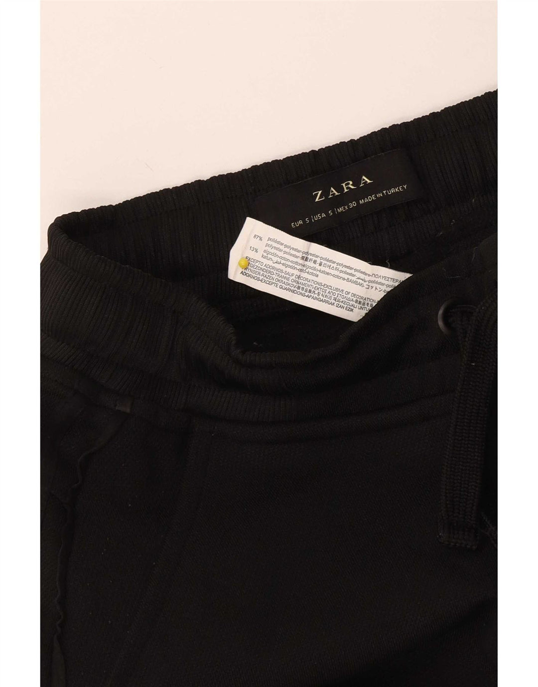 Мужские спортивные брюки Zara, джоггеры, маленькие черные, полиэстер