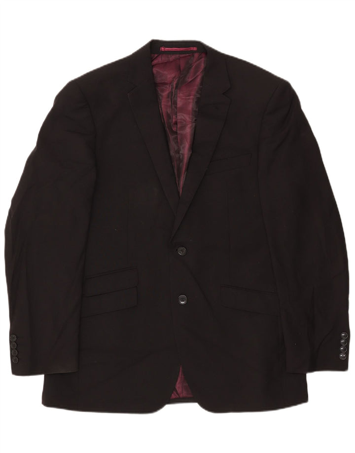 Мужской пиджак Marks & Spencer Autograph с 2 пуговицами, Великобритания 40, большой черный