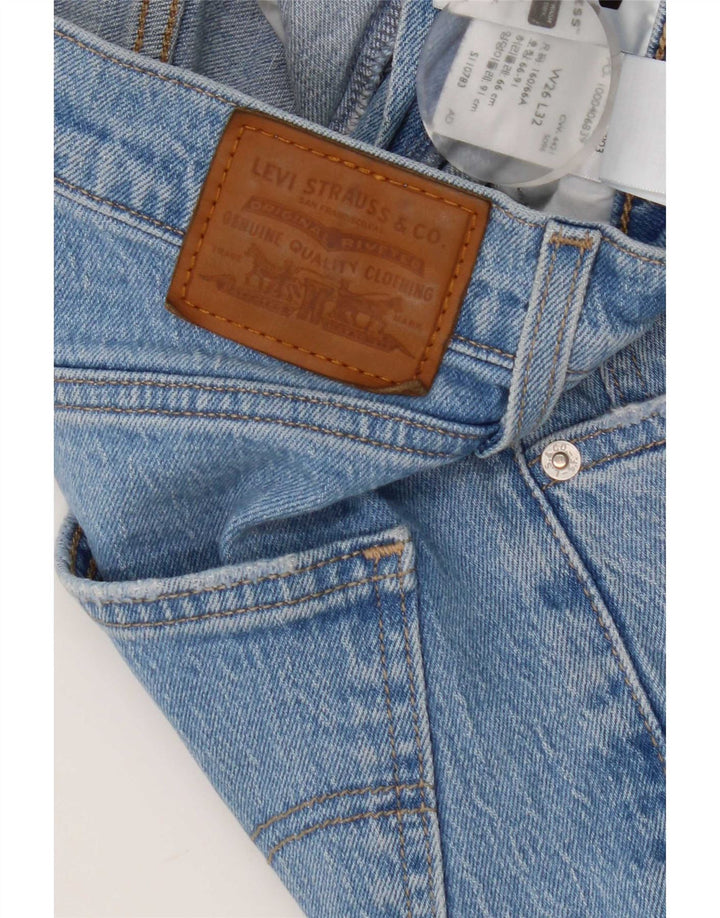 Женские расклешенные джинсы Levi's с высокой посадкой W26 L27, синий хлопок