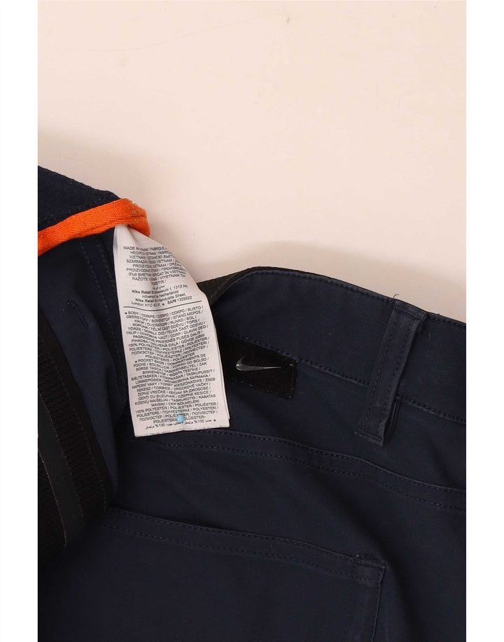 Мужские прямые повседневные брюки Nike W36 L27 темно-синие из полиэстера