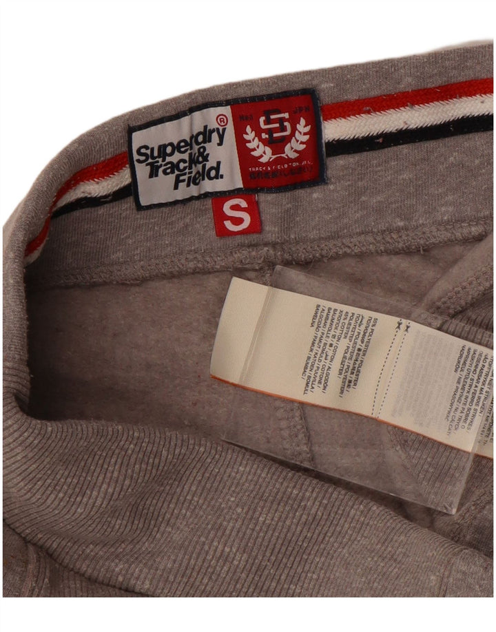SUPERDRY Мужские спортивные брюки с графическим рисунком, брюки для бега, маленький серый полиэстер