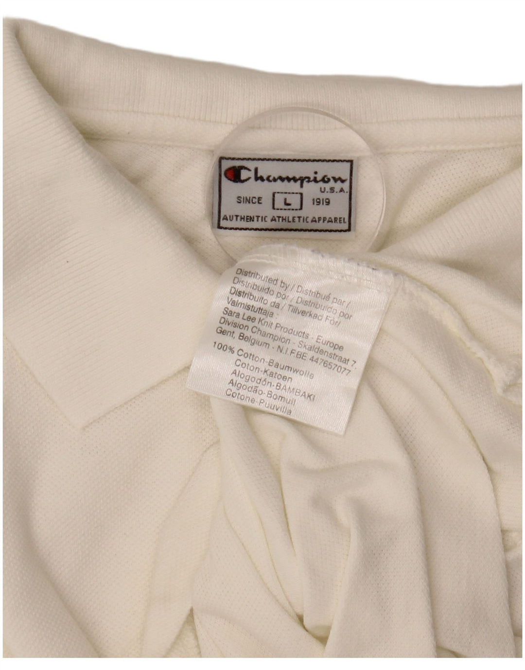 Женская укороченная рубашка поло без рукавов CHAMPION UK 16, большой размер, белый хлопок