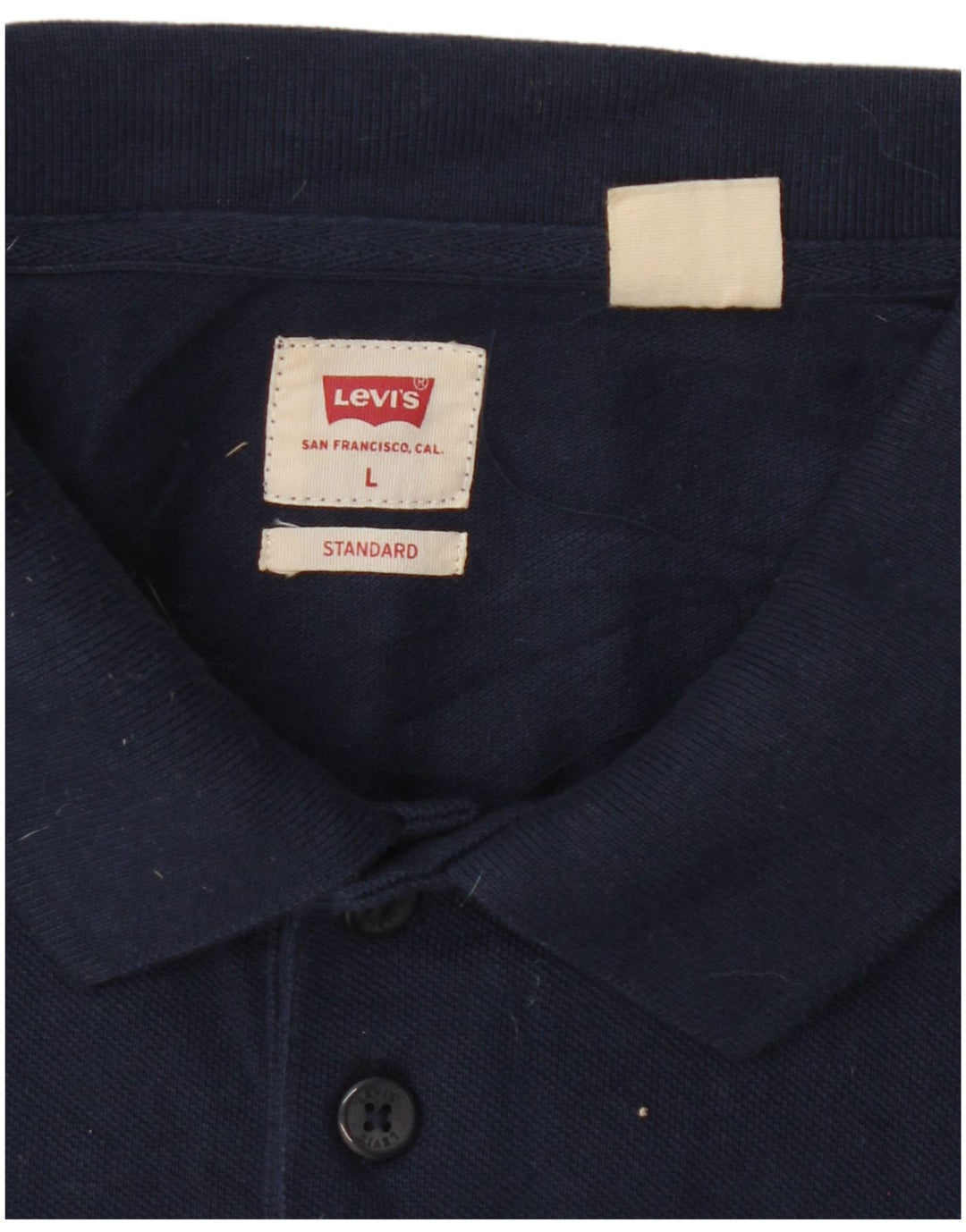 Мужская рубашка поло стандартного кроя Levi's, большая темно-синяя хлопковая рубашка