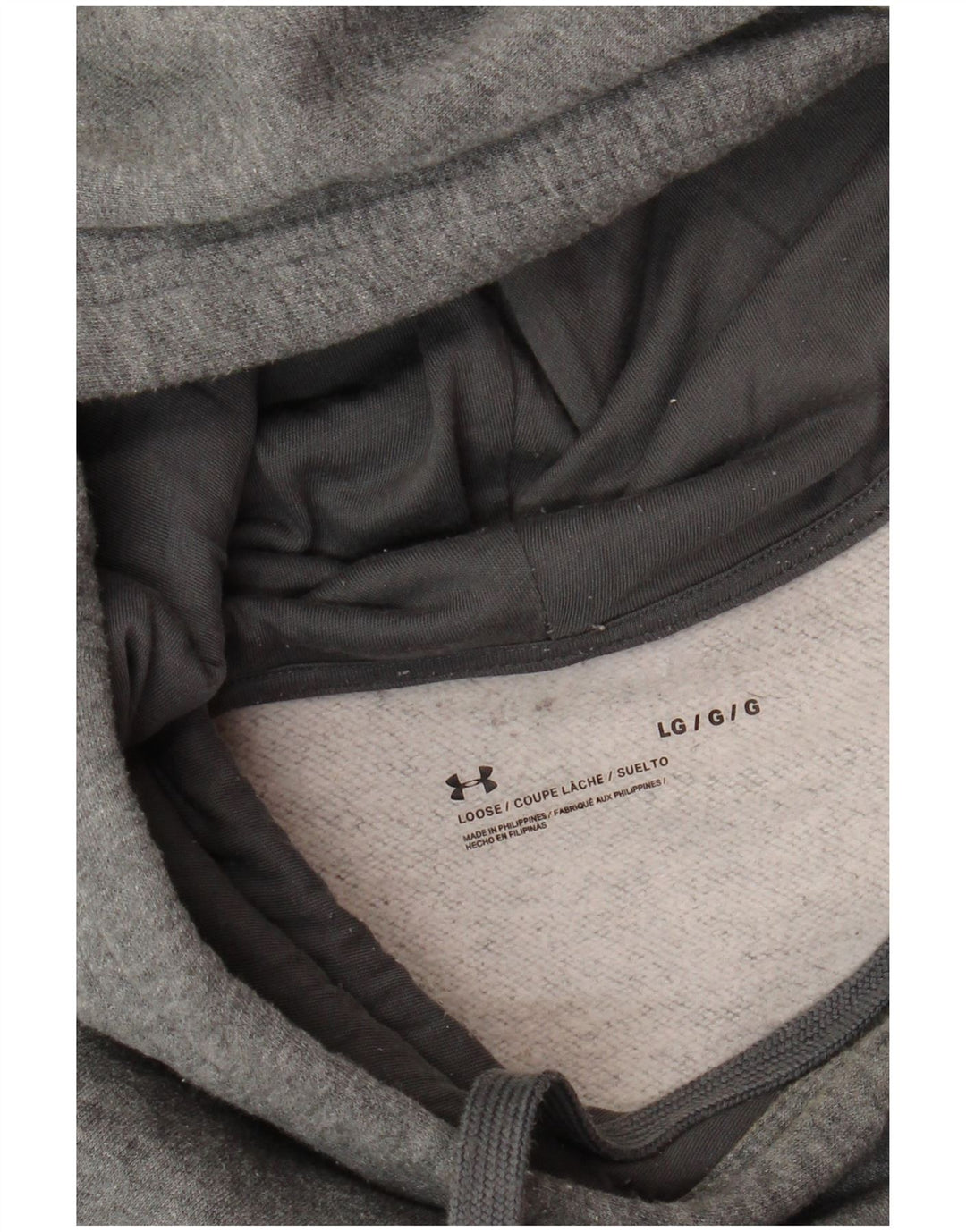 Мужской джемпер с капюшоном UNDER ARMOR, большой, серый