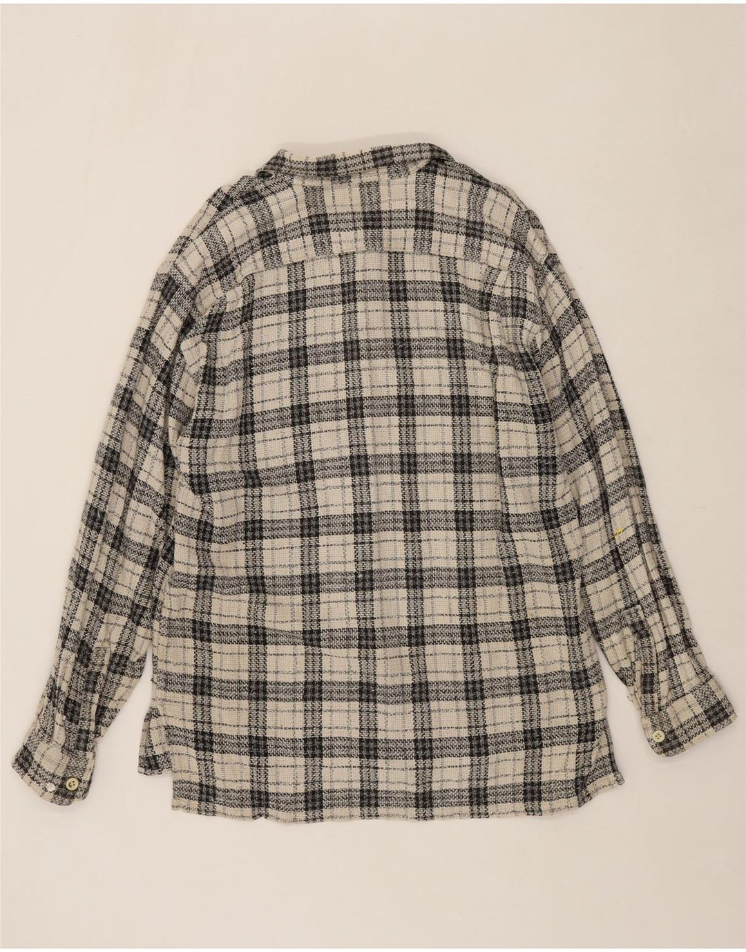 MEXX Mens Flannel Shirt XL Beige Check Vintage Mexx and Second-Hand Mexx from Messina Hembry 