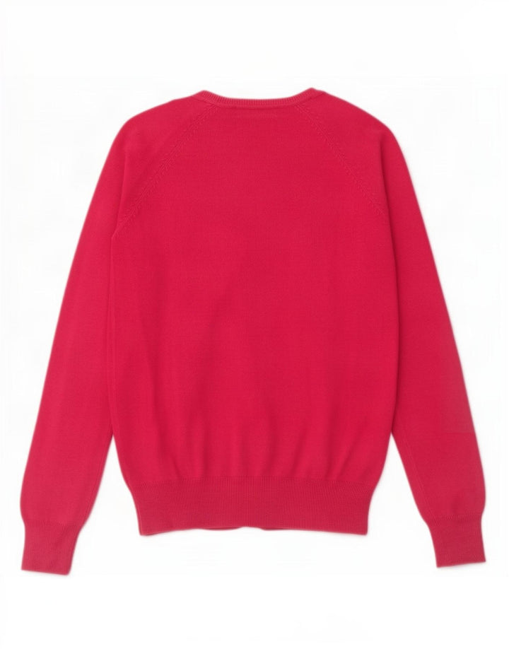 Женский кардиган Zara UK 12, хлопок среднего розового цвета