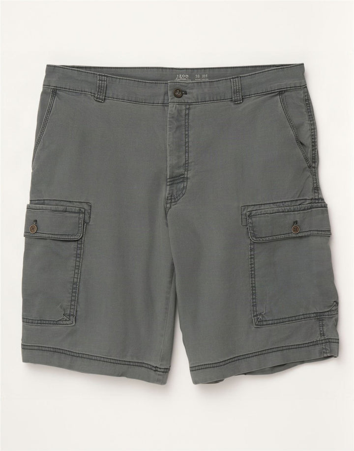 Izod Мужские шорты-карго для соленой воды, большие W36, серые