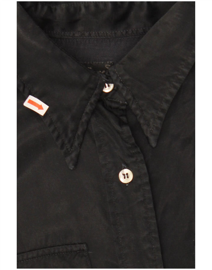 Рубашка женская REPLAY UK 14, средний черный, вискоза