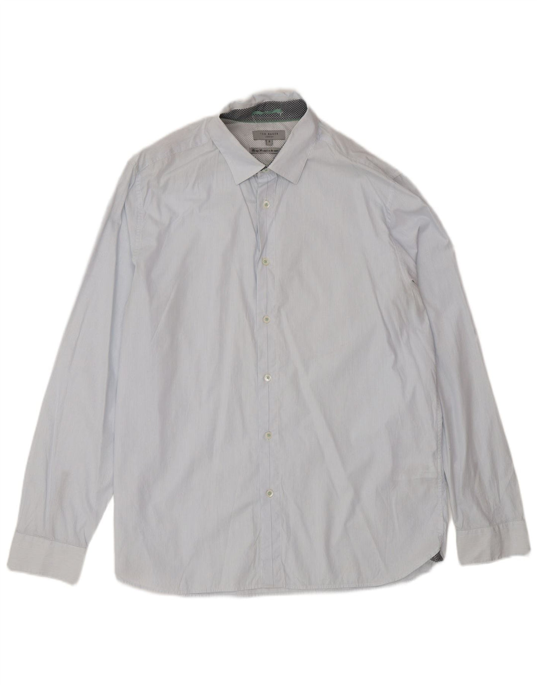 Мужская рубашка Ted Baker, размер 5 XL, синяя хлопковая полоска