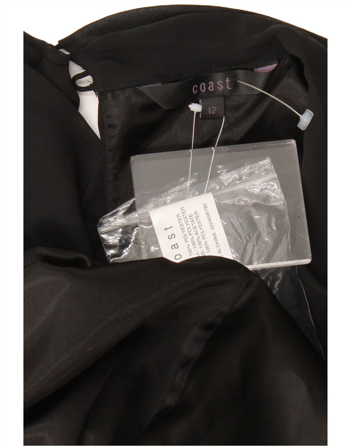 Женское платье трапеции без рукавов Coast UK 12, средний черный полиэстер