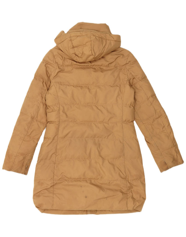 Женское стеганое пальто с капюшоном Tommy Hilfiger UK 10, маленький коричневый, полиэстер