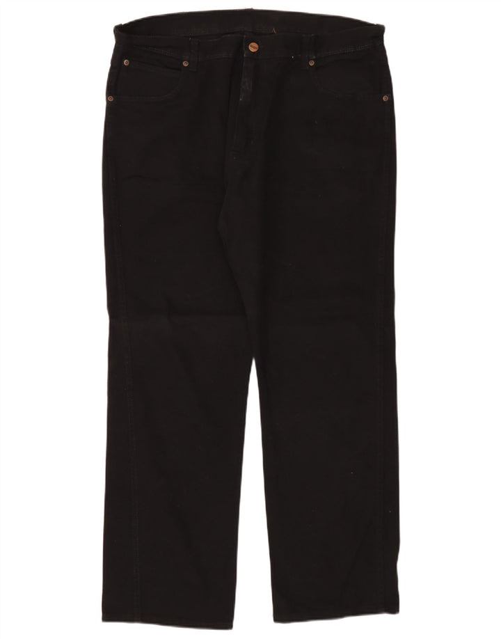Мужские прямые джинсы Wrangler стандартного кроя W38 L30, черный хлопок