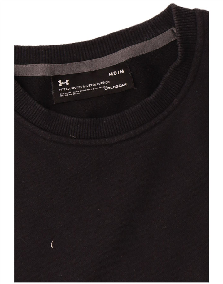 Мужской свитшот Under Armour Cold Gear, джемпер среднего размера, черный хлопок, хлопок