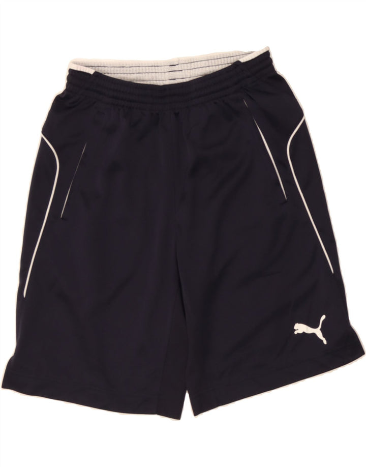 PUMA Mens Sport Shorts Small Navy Blue Polyester Vintage Puma and Second-Hand Puma from Messina Hembry 