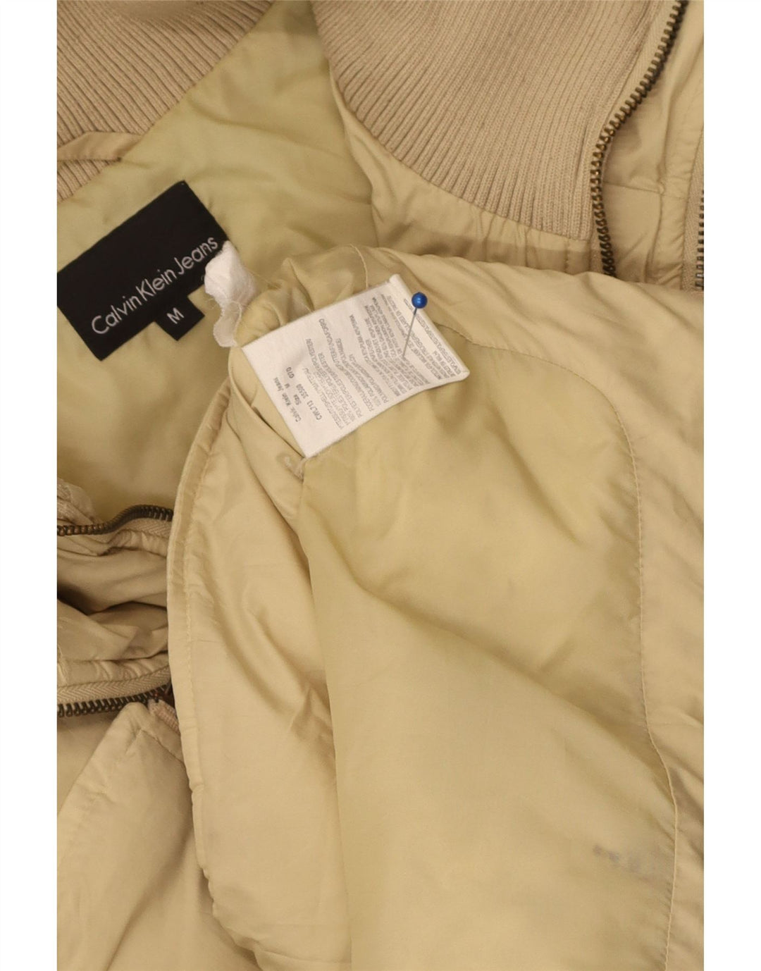 Женская стеганая куртка Calvin Klein Jeans UK 14, средний бежевый полиэстер