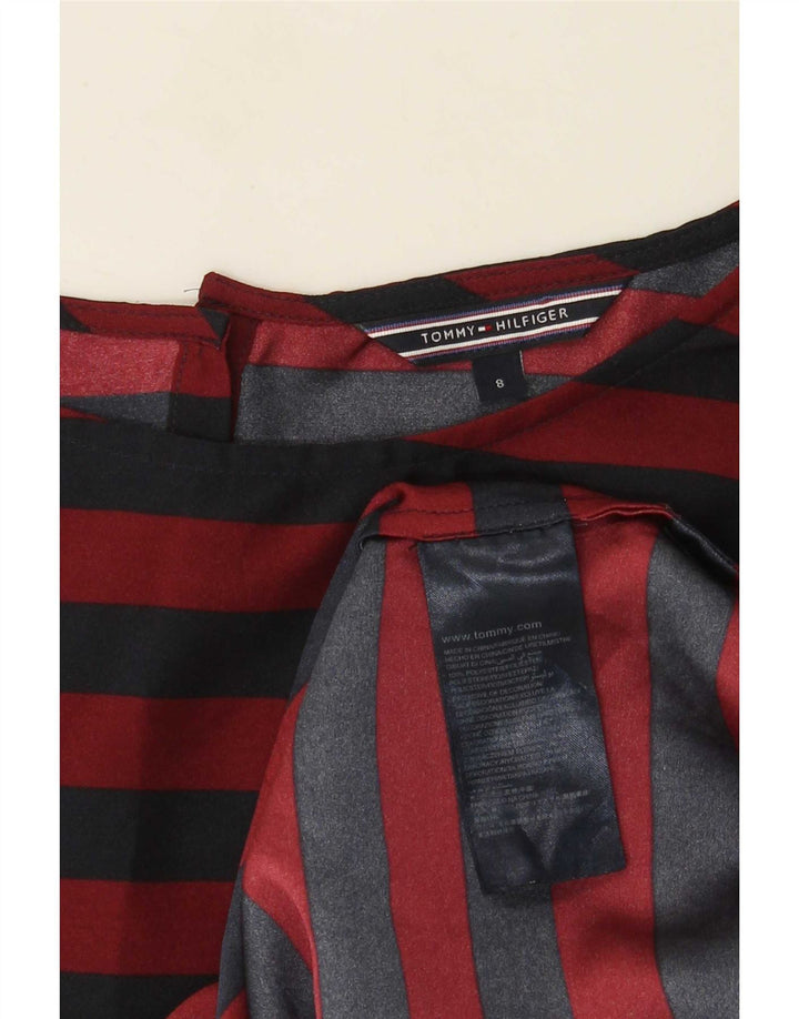 Женская блузка Tommy Hilfiger, топ, США 8, полиэстер, средний красный в полоску