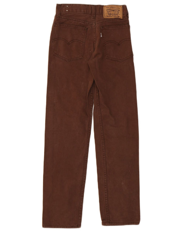 LEVI'S Boys Straight Jeans 8-9 Years W22 L27 Brown Cotton