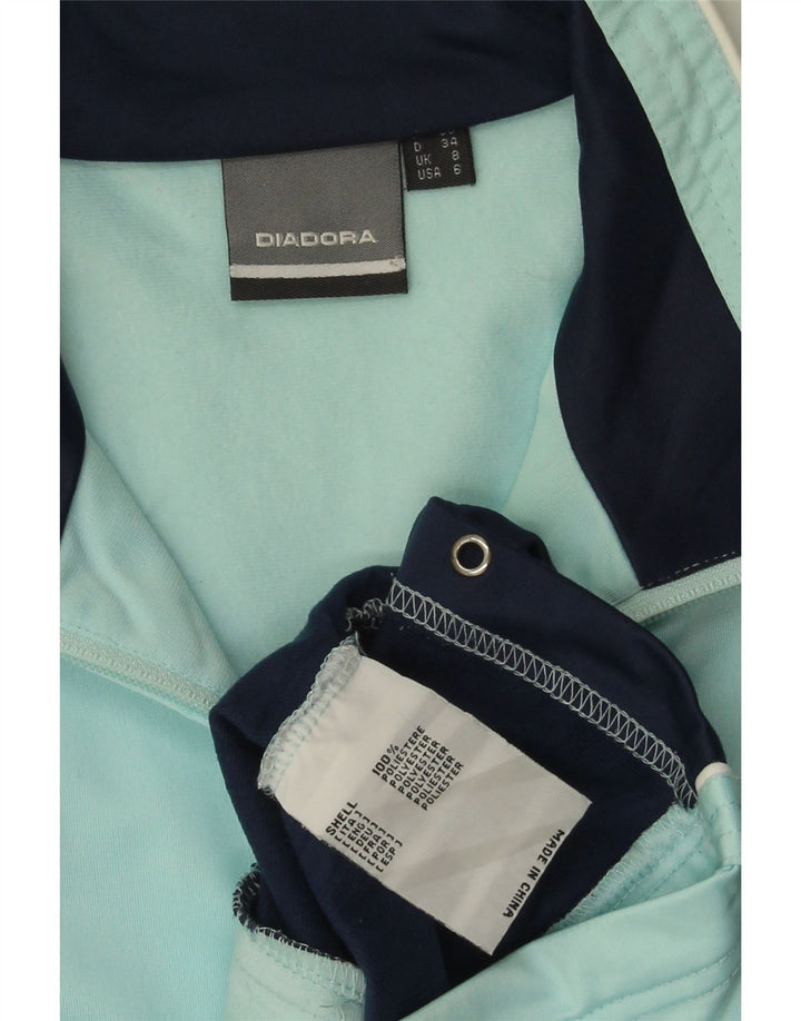 DIADORA Женский спортивный костюм оверсайз, верхняя куртка, Великобритания, 8, маленький синий, цветной блок