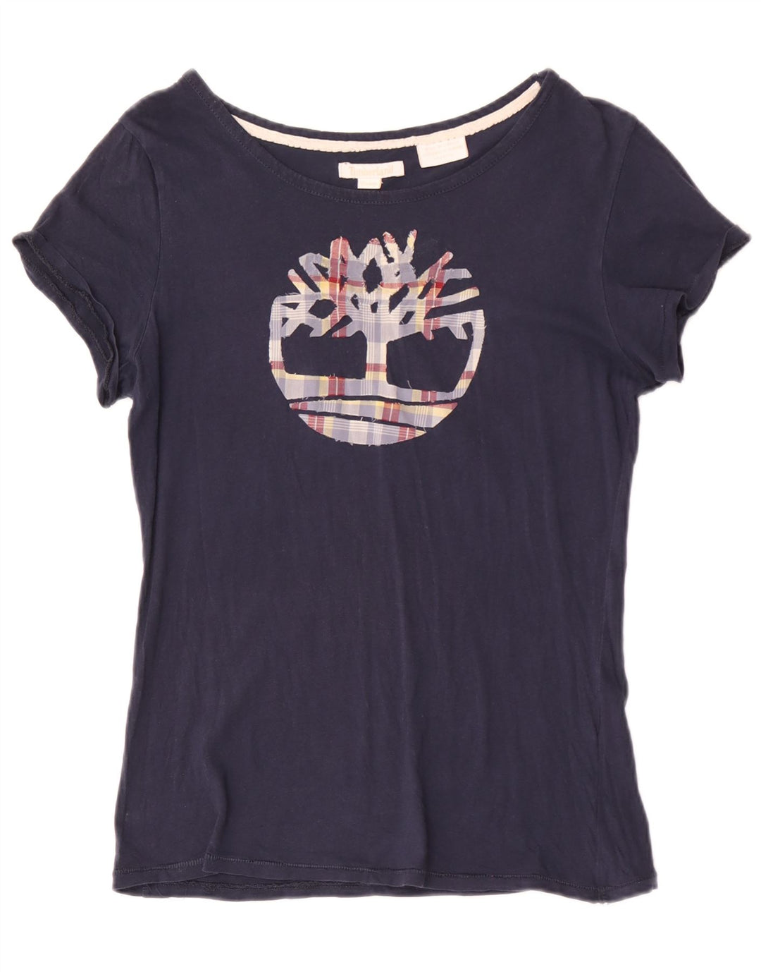Женская футболка с рисунком Timberland Top UK 12 Medium Navy Blue