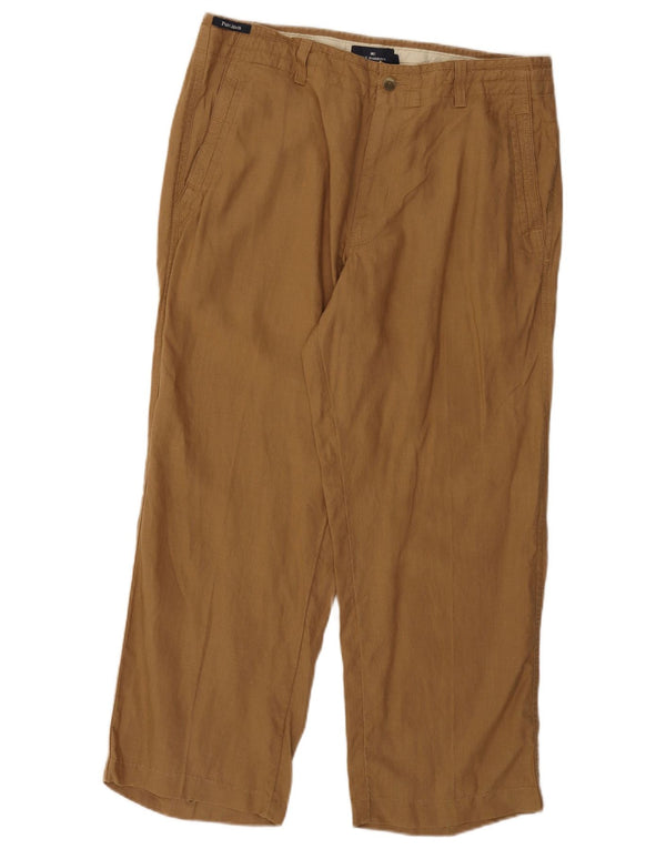 Мужские прямые брюки чинос Marks & Spencer Blue Harbour W36 L26 коричневые