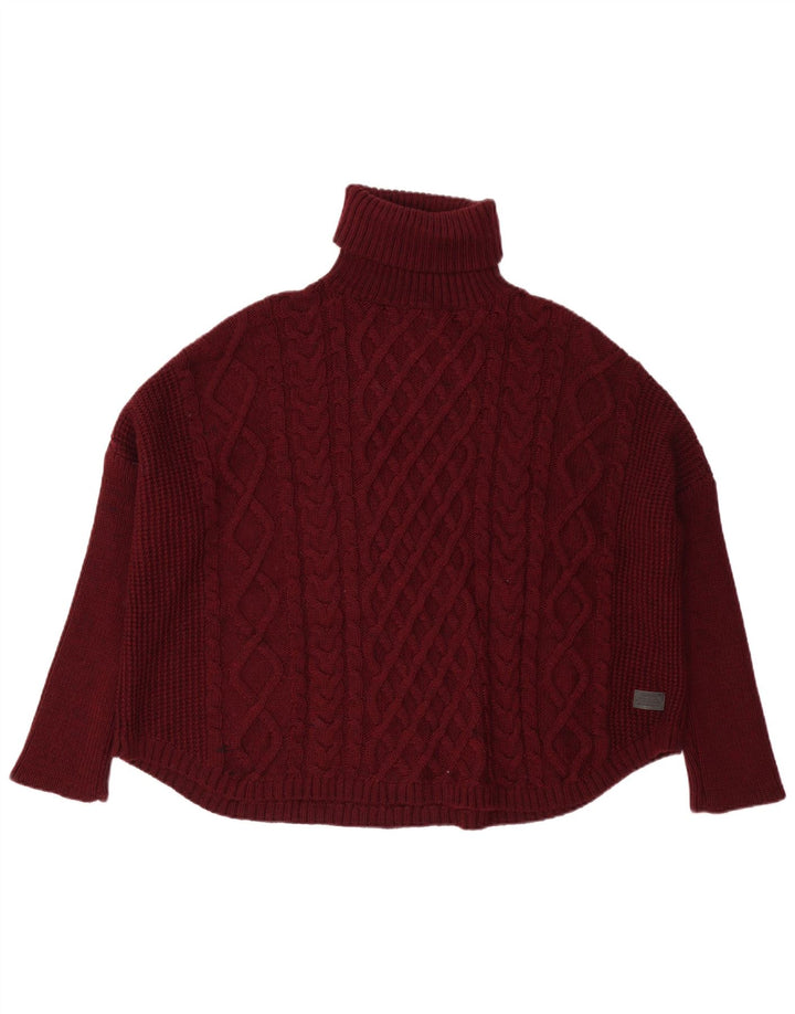 Женский джемпер с высоким воротником Superdry UK 18 XL Темно-бордовый акрил