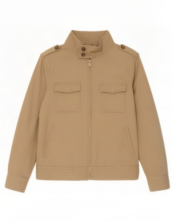 Мужская куртка в стиле милитари Zara UK 40, большая, бежевая, хлопок