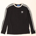 Женский топ Adidas с длинным рукавом UK 12, средний черный хлопок, черный