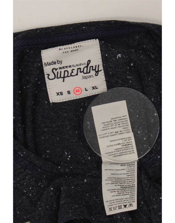 Женский топ с графическим рисунком Superdry UK 14, средний темно-синий, с крапинками