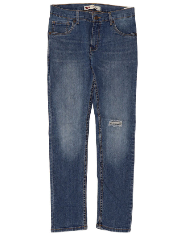 Джинсы скинни Levi's 510 с потертостями для мальчиков 15–16 лет W28 L28, синий хлопок