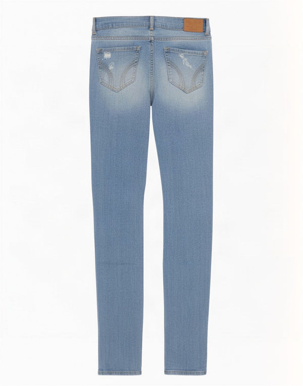 Женские потертые джинсы скинни Hollister США 0 XS W24 L33 Синий хлопок