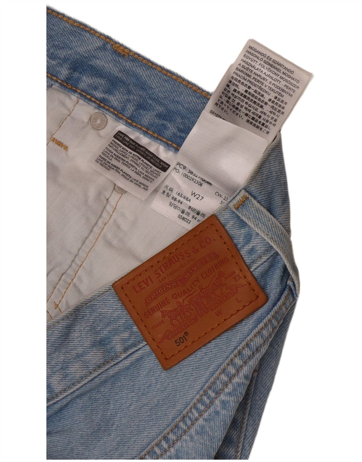 Женские джинсовые шорты Levi's 501 W27, маленькие синие, хлопок