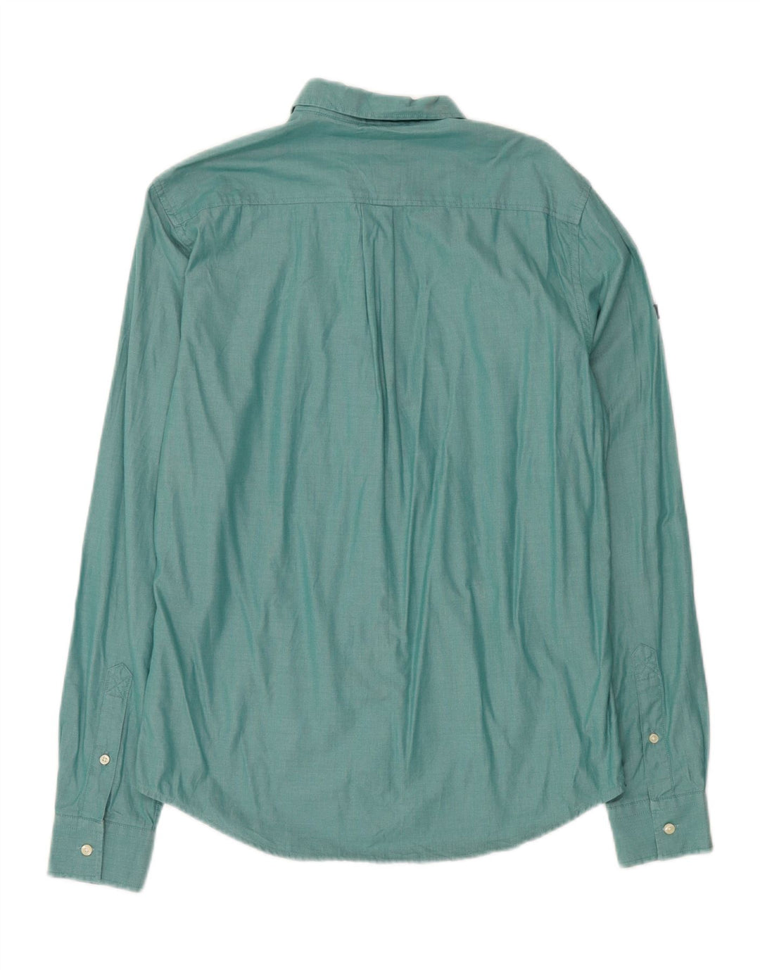 SUPERDRY Мужская рубашка обычного кроя, маленький зеленый хлопок