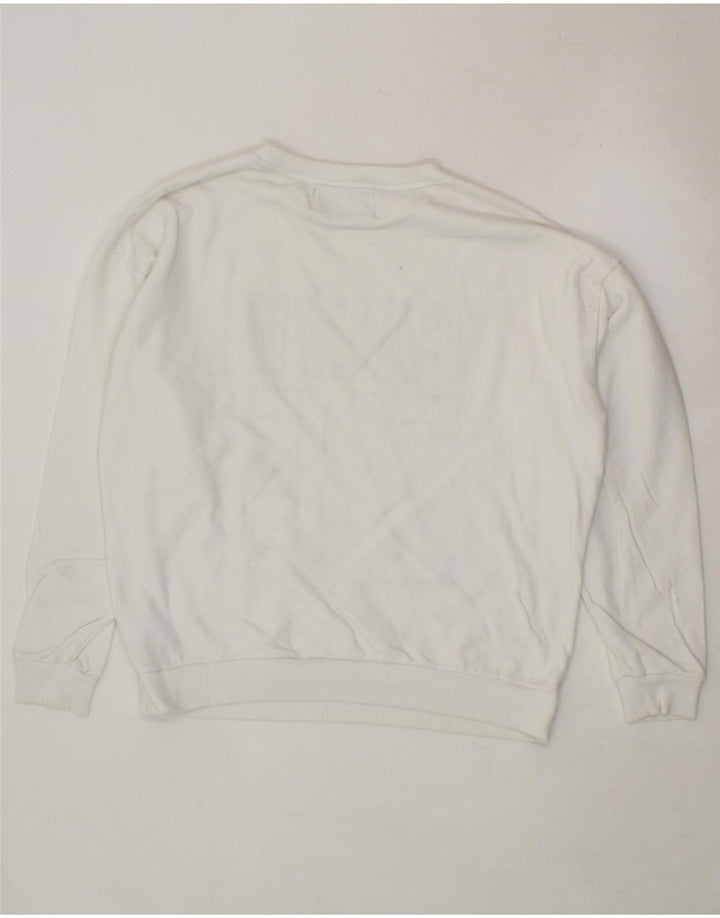 CALVIN KLEIN JEANS Womens Oversized Sweatshirt Jumper UK 10 Small White Vintage Calvin Klein Jeans and Second-Hand Calvin Klein Jeans from Messina Hembry 