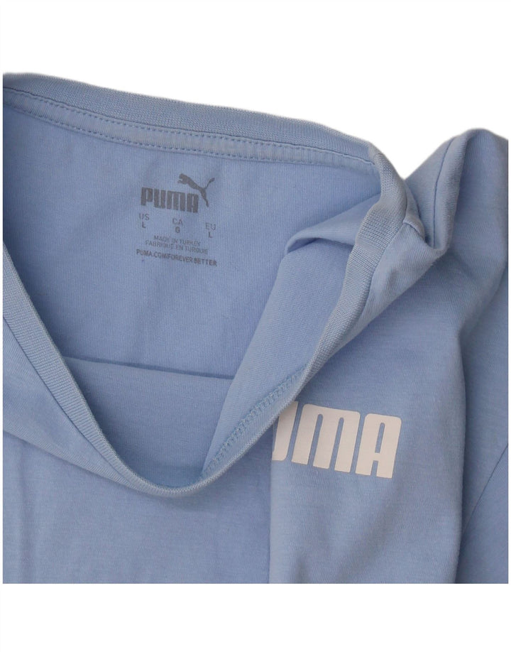 Женская укороченная футболка Puma UK 16, большая синяя