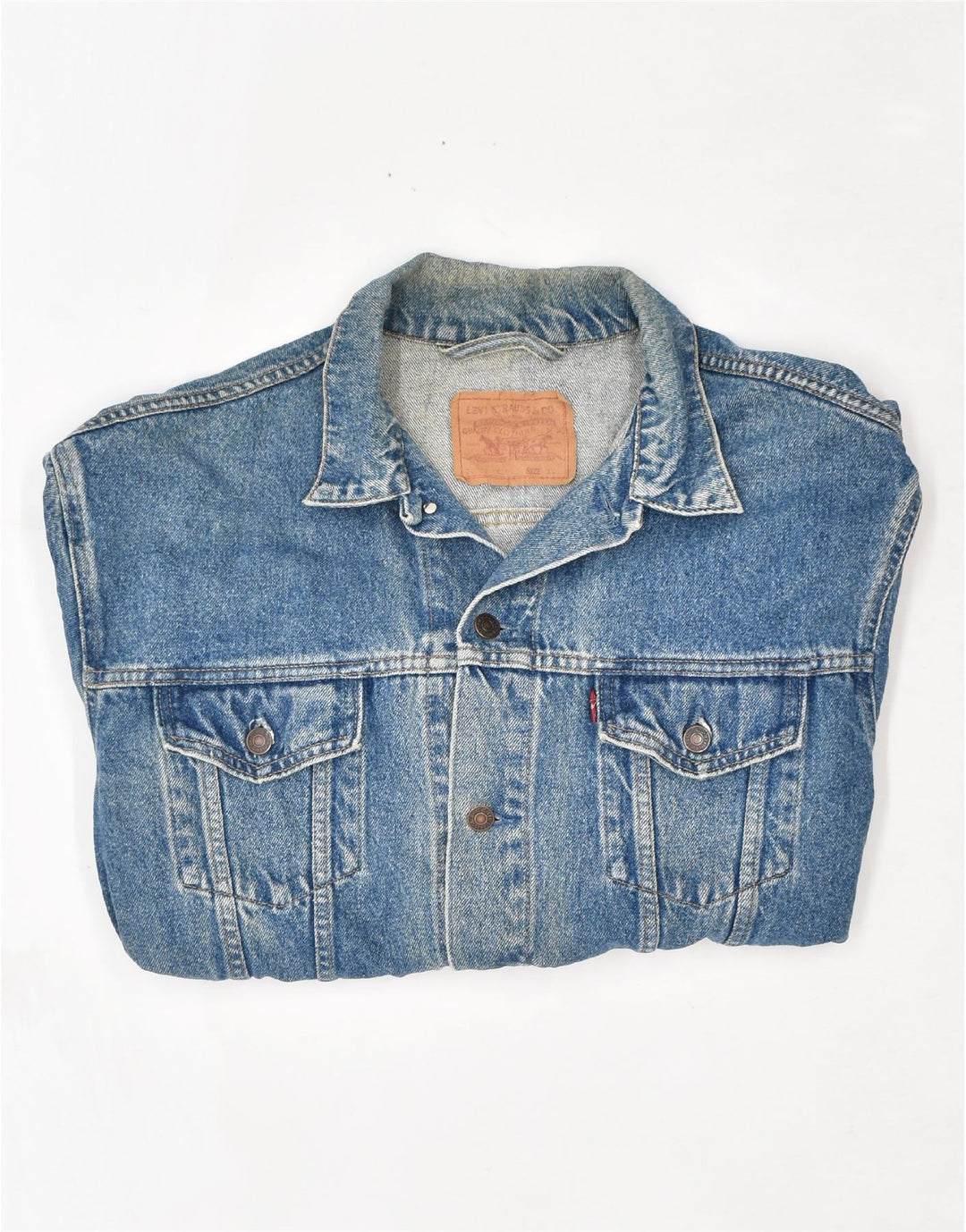 Мужская джинсовая куртка LEVI'S UK 42 XL, синяя, хлопок