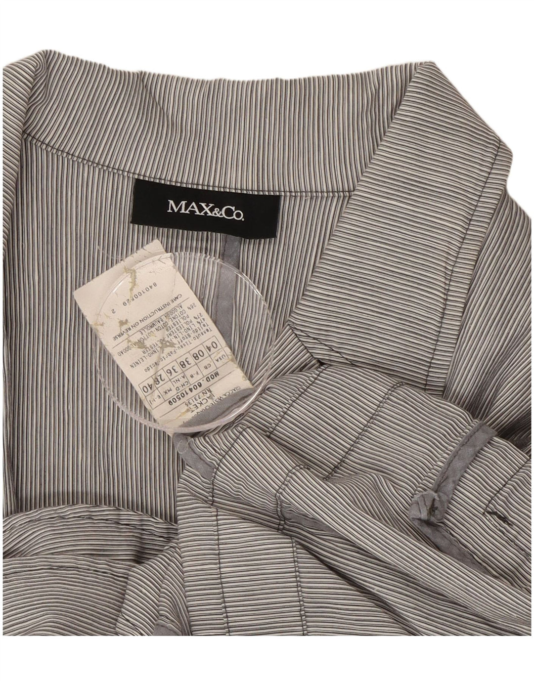 Женский пиджак Max & Co. с рукавом 3/4, Великобритания, 8, маленькая синяя полоска